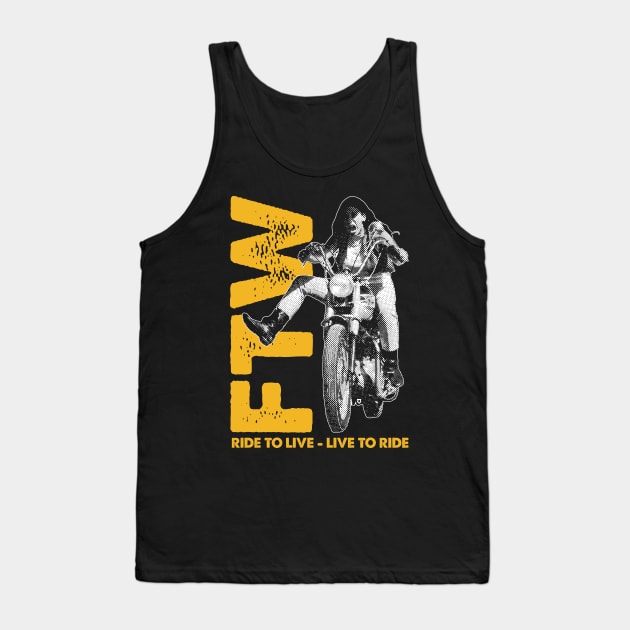 Ride To Live Tank Top by fuzzdevil